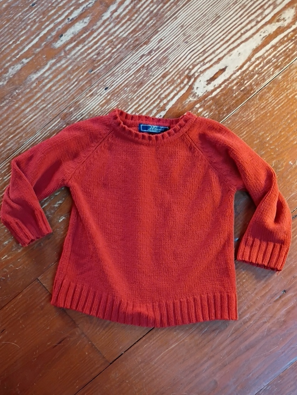 Woody's Retro Lounge Burnt Orange Crewneck Knit Sweater 3t